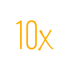 10x Cost reduction icon